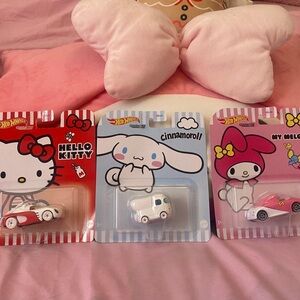 Hot Wheels Sanrio Character Car Set - Hello Kitty, Cinnamoroll, My Melody